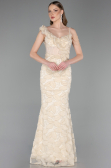 Long Beige Evening Dress ABU6059
