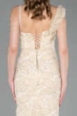 Long Beige Evening Dress ABU6059