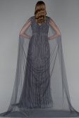 Long Anthracite Stony Evening Dress ABU6052