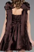 Short Brown Satin Cocktail Dress ABK2607