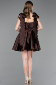 Short Brown Satin Cocktail Dress ABK2607