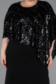 Midi Black Plus Size Evening Gown ABK2609