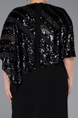 Midi Black Plus Size Evening Gown ABK2609