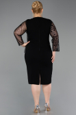 Midi Black Plus Size Evening Gown ABK2417