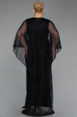 Long Black Dantelle Plus Size Evening Gown ABU6065