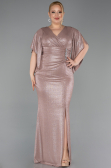 Long Gold Plus Size Evening Dress ABU3280