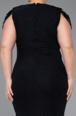 Long Navy Blue Plus Size Evening Gown ABU5731