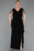 Long Black Plus Size Evening Gown ABU5731
