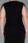 Long Black Plus Size Evening Gown ABU5731
