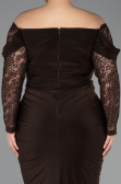 Long Brown Plus Size Evening Dress ABU6069