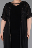 Midi Black Formal Plus Size Dress ABK2596