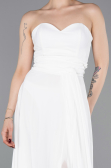 Long White Chiffon Prom Gown ABU4965