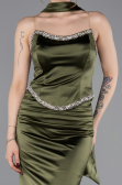 Long Olive Drab Prom Gown ABU6079