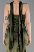 Long Olive Drab Prom Gown ABU6079
