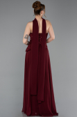 Long Burgundy Chiffon Evening Dress ABU6081