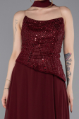 Long Burgundy Chiffon Evening Dress ABU6081