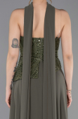 Long Olive Drab Chiffon Evening Dress ABU6081