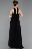 Long Black Chiffon Evening Dress ABU6081