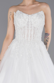 Long White Wedding Dress ABG188