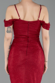 Long Burgundy Dantelle Evening Dress ABU6085