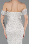 Long Beige Beaded Evening Dress ABU6057