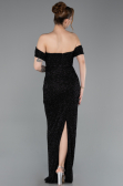 Long Black Beaded Evening Dress ABU6057