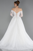 Long White Dantelle Wedding Dress ABG194