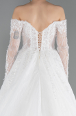 Long White Dantelle Wedding Dress ABG194
