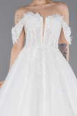 Long White Dantelle Wedding Dress ABG190