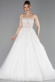 Long White Wedding Dress ABG191