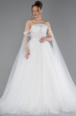 Long White Wedding Dress ABG192