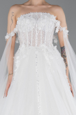 Long White Wedding Dress ABG192