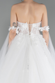 Long White Wedding Dress ABG192