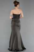 Long Olive Drab Satin Prom Gown ABU6061