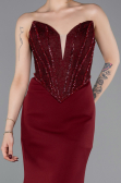 Burgundy Long Evening Dress ABU5568