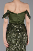 Long Olive Drab Evening Dress ABU6087
