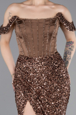 Long Brown Evening Dress ABU6087