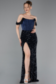 Long Navy Blue Evening Dress ABU6087