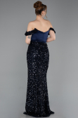 Long Navy Blue Evening Dress ABU6087