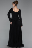 Long Black Chiffon Evening Dress ABU6088