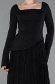 Long Black Chiffon Evening Dress ABU6088