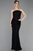 Long Black Dantelle Evening Dress ABU6089