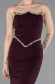 Long Cherry Colored Mermaid Prom Dress ABU6092
