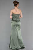Long Turquoise Satin Prom Gown ABU6091
