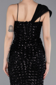 Long Black Scaly Prom Gown ABU6075