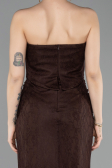 Long Brown Dantelle Evening Dress ABU6089