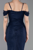 Long Navy Blue Dantelle Evening Dress ABU6085