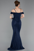Long Navy Blue Dantelle Evening Dress ABU6085