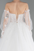 Long White Wedding Dress ABG189