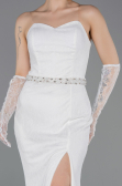 Long White Dantelle Evening Dress ABU6060